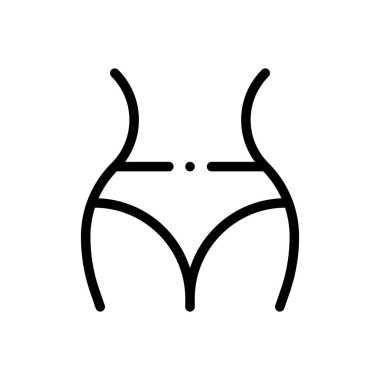 butt icon. Thin Linear Style Design Isolated On White Background