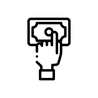 İş ikonu. Beyaz Arkaplanda İnce Doğrusal Tasarım