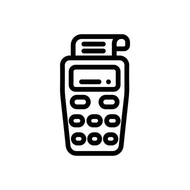 İş ikonu. Beyaz Arkaplanda İnce Doğrusal Tasarım