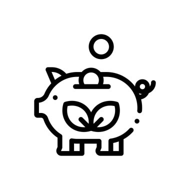 İş ve finans ikonu. Beyaz Arkaplanda İnce Doğrusal Tasarım