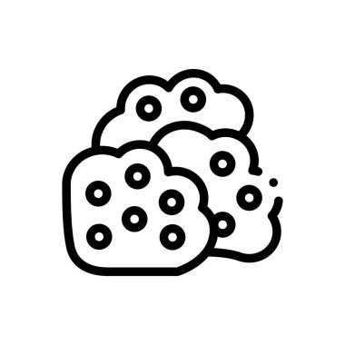 Çalı ikonu. Beyaz Arkaplanda İnce Doğrusal Tasarım