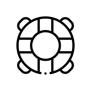 Yüzdürme simgesi. Beyaz Arkaplanda İnce Doğrusal Tasarım