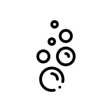 Kabarcık ikonu. Beyaz Arkaplanda İnce Doğrusal Tasarım