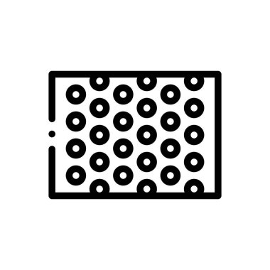 Kabarcık simgesi. Beyaz Arkaplanda İnce Doğrusal Tasarım