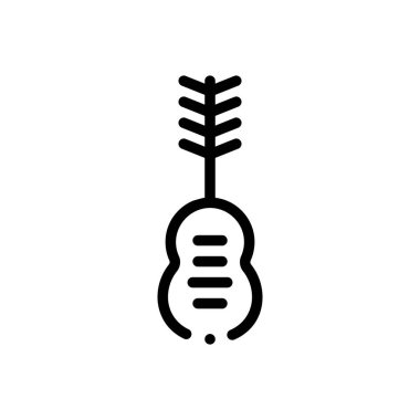 fırça simgesi. Beyaz Arkaplanda İnce Doğrusal Tasarım