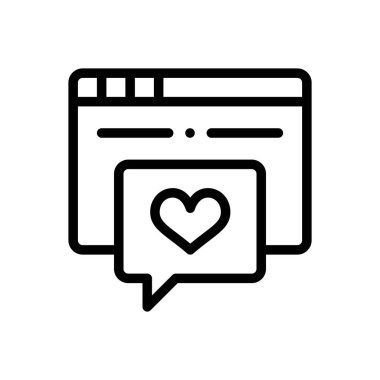 Tarayıcı simgesi. Beyaz Arkaplanda İnce Doğrusal Tasarım