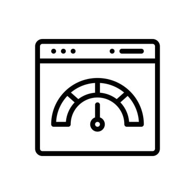 Tarayıcı simgesi. Beyaz Arkaplanda İnce Doğrusal Tasarım