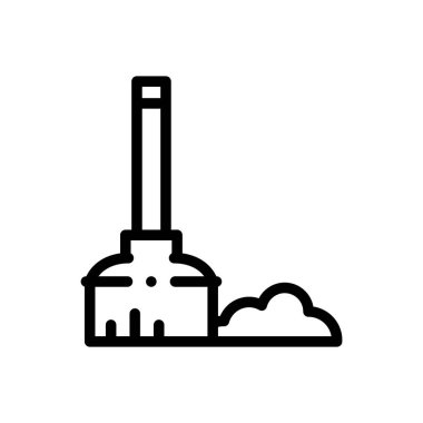 Süpürge ikonu. Beyaz Arkaplanda İnce Doğrusal Tasarım