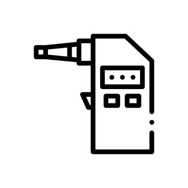 alkol analizi ikonu. Beyaz Arkaplanda İnce Doğrusal Tasarım