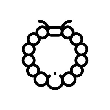 Bilezik ikonu. Beyaz Arkaplanda İnce Doğrusal Tasarım