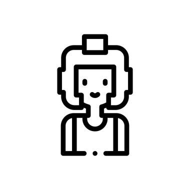 Boksör simgesi. Beyaz Arkaplanda İnce Doğrusal Tasarım