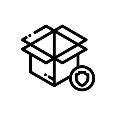 kutu simgesi. Beyaz Arkaplanda İnce Doğrusal Tasarım