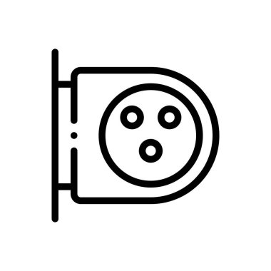 Bowling ikonu. Beyaz Arkaplanda İnce Doğrusal Tasarım