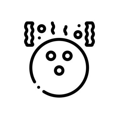 Bowling topu ikonu. Beyaz Arkaplanda İnce Doğrusal Tasarım