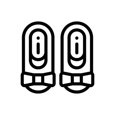 ayakkabı ikonu. Beyaz Arkaplanda İnce Doğrusal Tasarım