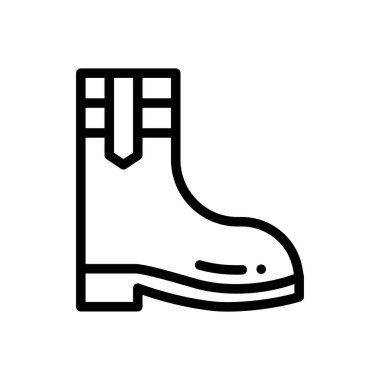 Çizme simgesi. Beyaz Arkaplanda İnce Doğrusal Tasarım