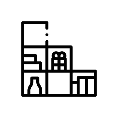 kitaplık simgesi. Beyaz Arkaplanda İnce Doğrusal Tasarım