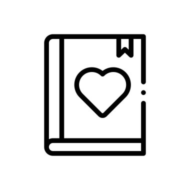 Kitap ikonu. Beyaz Arkaplanda İnce Doğrusal Tasarım