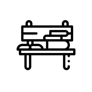 Kitap ikonu. Beyaz Arkaplanda İnce Doğrusal Tasarım