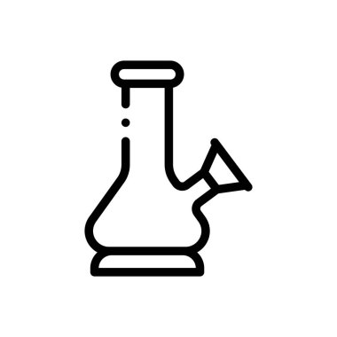 Bong ikonu. Beyaz Arkaplanda İnce Doğrusal Tasarım