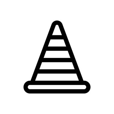 Bollards simgesi. Beyaz Arkaplanda İnce Doğrusal Tasarım