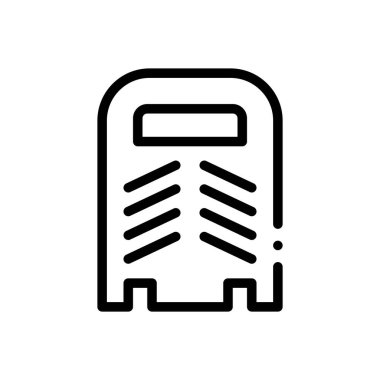 tahta simgesi. Beyaz Arkaplanda İnce Doğrusal Tasarım