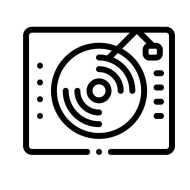 Bluray simgesi. Beyaz Arkaplanda İnce Doğrusal Tasarım