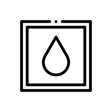 Bulanık simge. Beyaz Arkaplanda İnce Doğrusal Tasarım