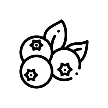 Yabanmersini ikonu. Beyaz Arkaplanda İnce Doğrusal Tasarım