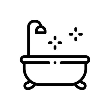 Temiz simge. Beyaz Arkaplanda İnce Doğrusal Tasarım