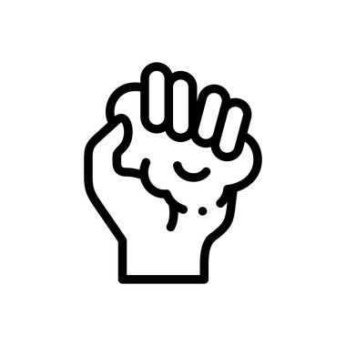 Kil işleme ikonu. Beyaz Arkaplanda İnce Doğrusal Tasarım