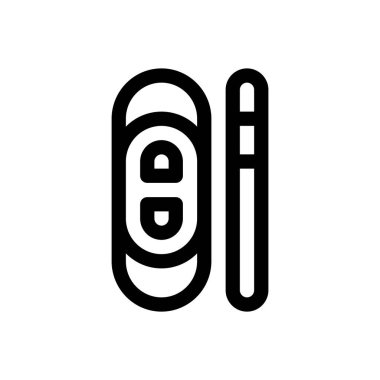 Clave simgesi. Beyaz Arkaplanda İnce Doğrusal Tasarım