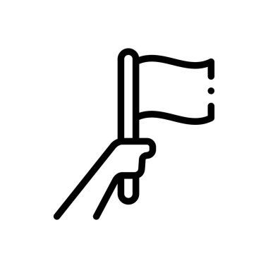 Vatandaşlık simgesi. Beyaz Arkaplanda İnce Doğrusal Tasarım