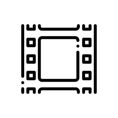 Sinema ikonu. Beyaz Arkaplanda İnce Doğrusal Tasarım