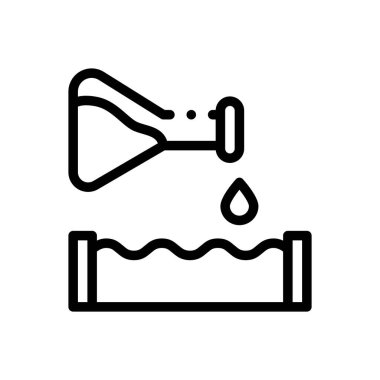 Klor ikonu. Beyaz Arkaplanda İnce Doğrusal Tasarım