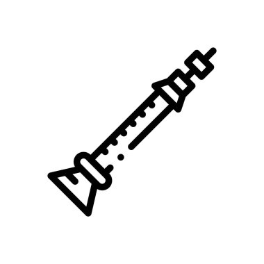 Chirimia ikonu. Beyaz Arkaplanda İnce Doğrusal Tasarım