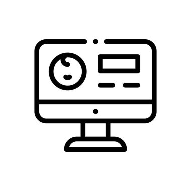 Çocuk ikonu. Beyaz Arkaplanda İnce Doğrusal Tasarım