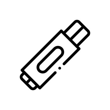 Sakız ikonu. Beyaz Arkaplanda İnce Doğrusal Tasarım