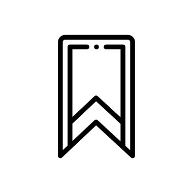 Sembol simgesi. Beyaz Arkaplanda İnce Doğrusal Tasarım