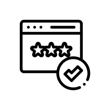 İşaret simgesini işaretle. Beyaz Arkaplanda İnce Doğrusal Tasarım