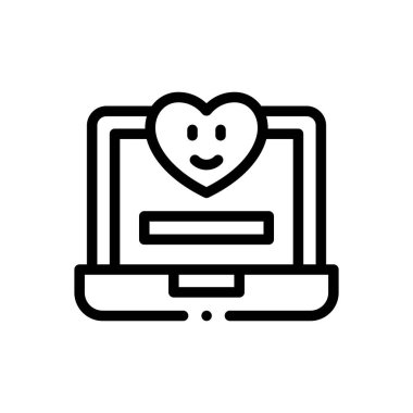 Sohbet ikonu. Beyaz Arkaplanda İnce Doğrusal Tasarım