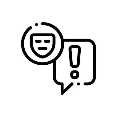 Sohbet ikonu. Beyaz Arkaplanda İnce Doğrusal Tasarım