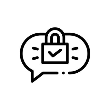 Sohbet ikonu. Beyaz Arkaplanda İnce Doğrusal Tasarım