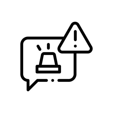 Sohbet ikonu. Beyaz Arkaplanda İnce Doğrusal Tasarım