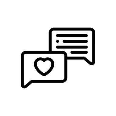 Sohbet ikonu. Beyaz Arkaplanda İnce Doğrusal Tasarım