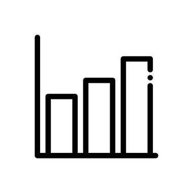 grafik simgesi. Beyaz Arkaplanda İnce Doğrusal Tasarım