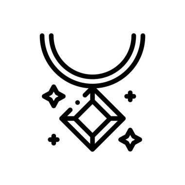 Cazibe simgesi. Beyaz Arkaplanda İnce Doğrusal Tasarım