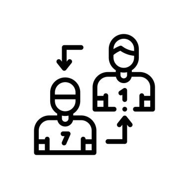 Simgeyi değiştir. Beyaz Arkaplanda İnce Doğrusal Tasarım