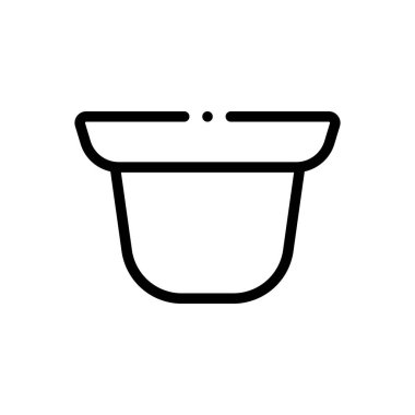 Servikal kapak ikonu. Beyaz Arkaplanda İnce Doğrusal Tasarım