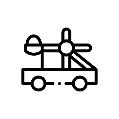 Mancınık ikonu. Beyaz Arkaplanda İnce Doğrusal Tasarım